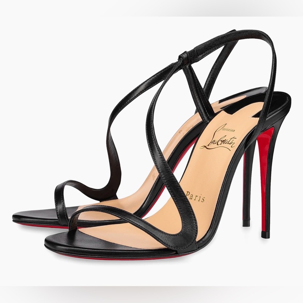 Christian Louboutin Black Strappy Rosalie 100 Heels